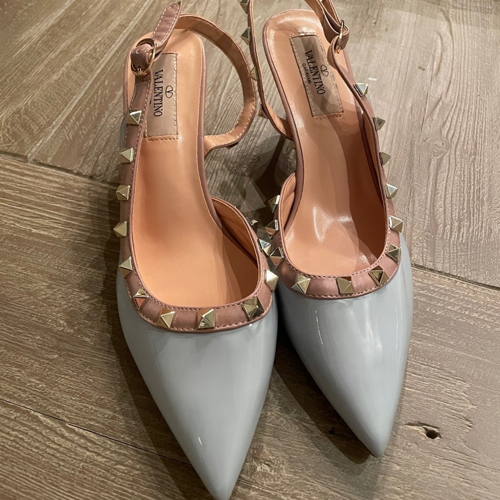 Valentino slip on rock stud heels